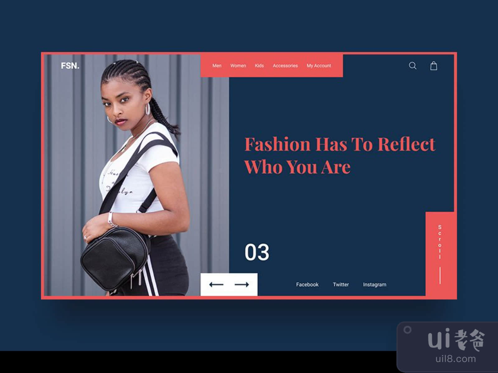 Fashion Free Web UI Kit for Figma and Adobe XD No 1