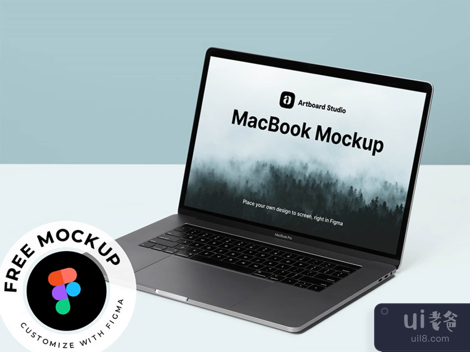 Figma MacBook Mockup for Figma and Adobe XD No 1