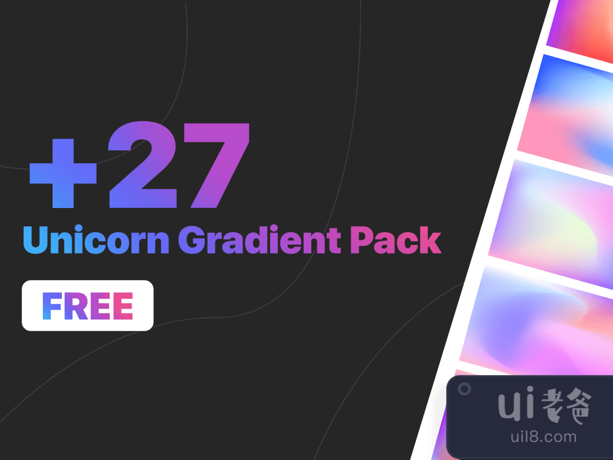 +27 Unicorn Gradient Pack for Figma and Adobe XD No 1