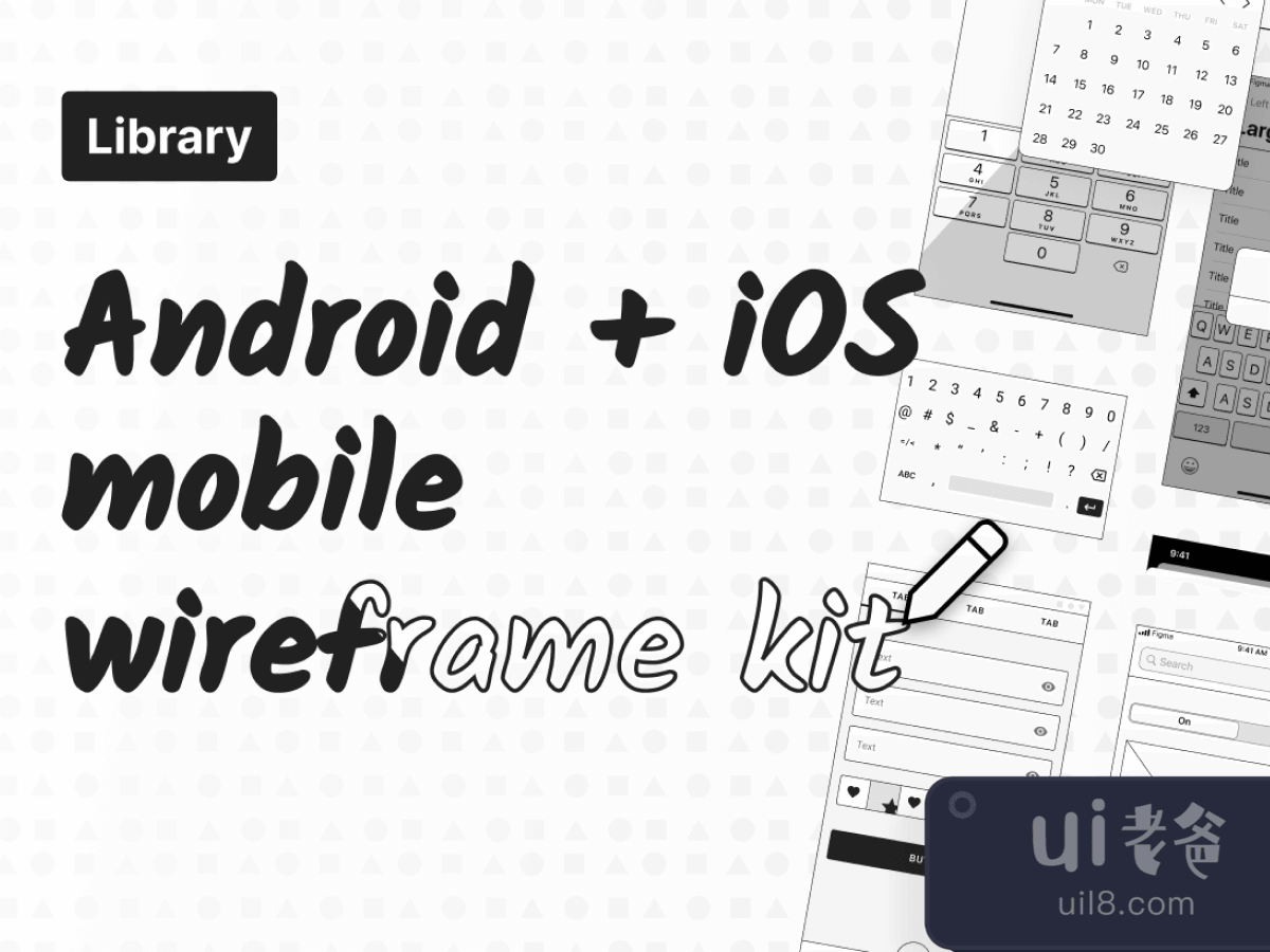 Android & iOS Wireframes for Figma and Adobe XD No 1