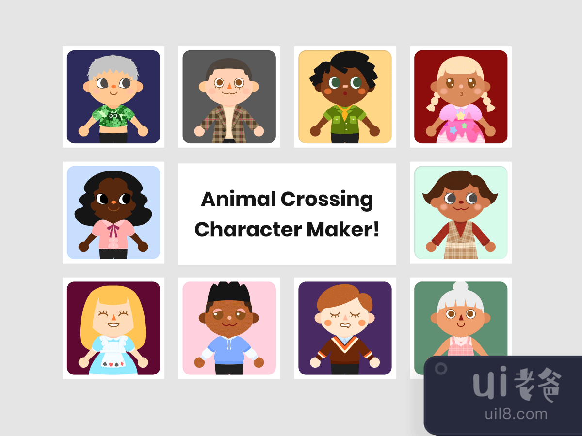 Animal Crossing Character Maker for Figma and Adobe XD No 1