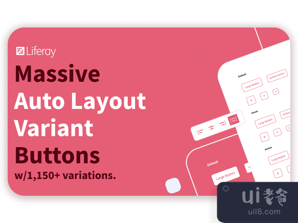 Auto Layout Button Variants for Figma and Adobe XD No 1