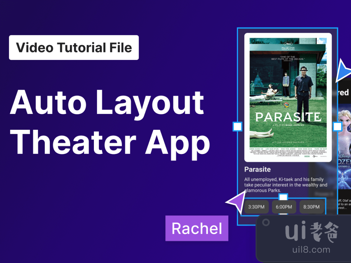 Auto Layout Theater App for Figma and Adobe XD No 1
