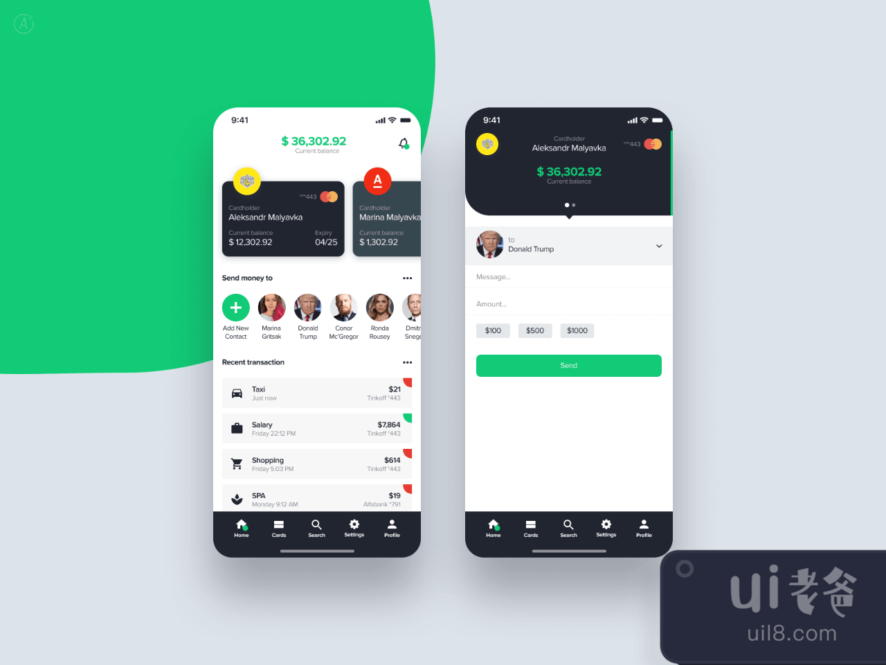 Banking App for Figma and Adobe XD No 1