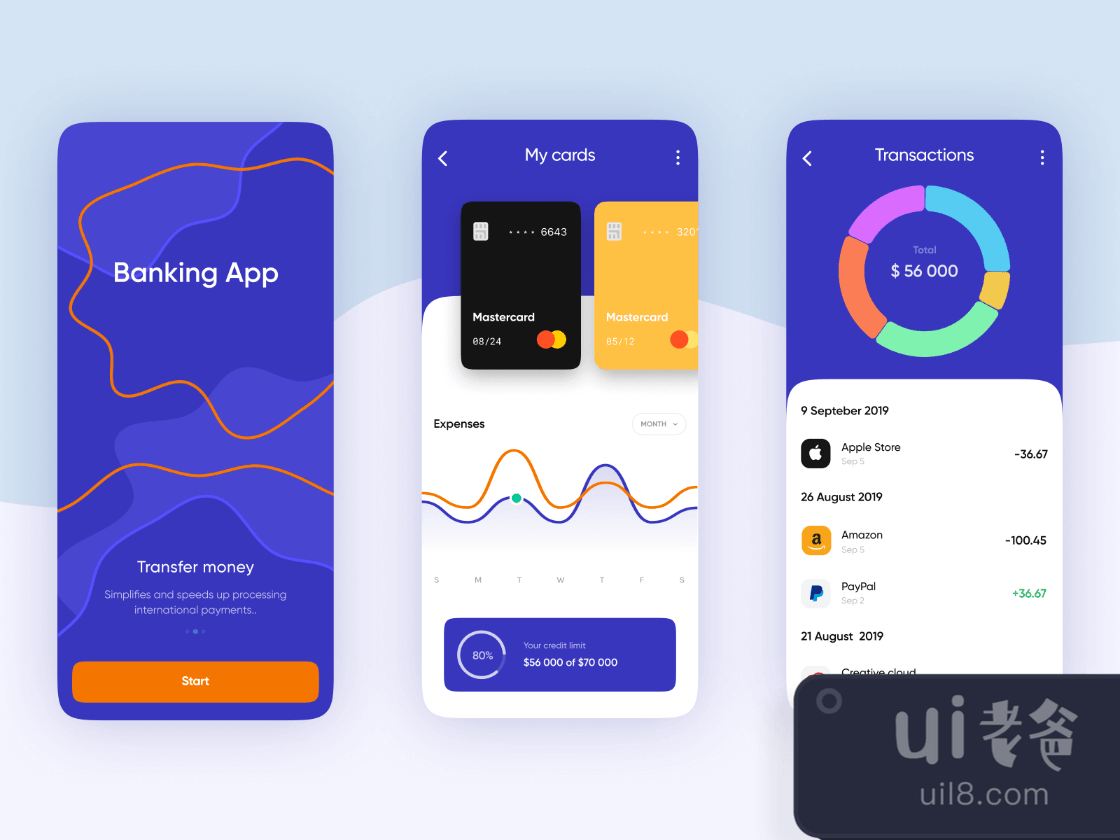Banking App for Figma and Adobe XD No 1