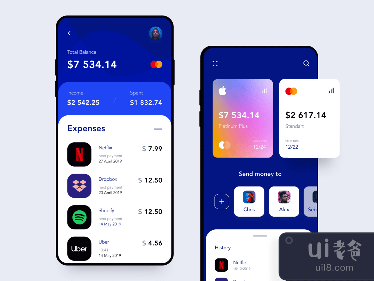 Banking Finance App for Figma and Adobe XD No 1