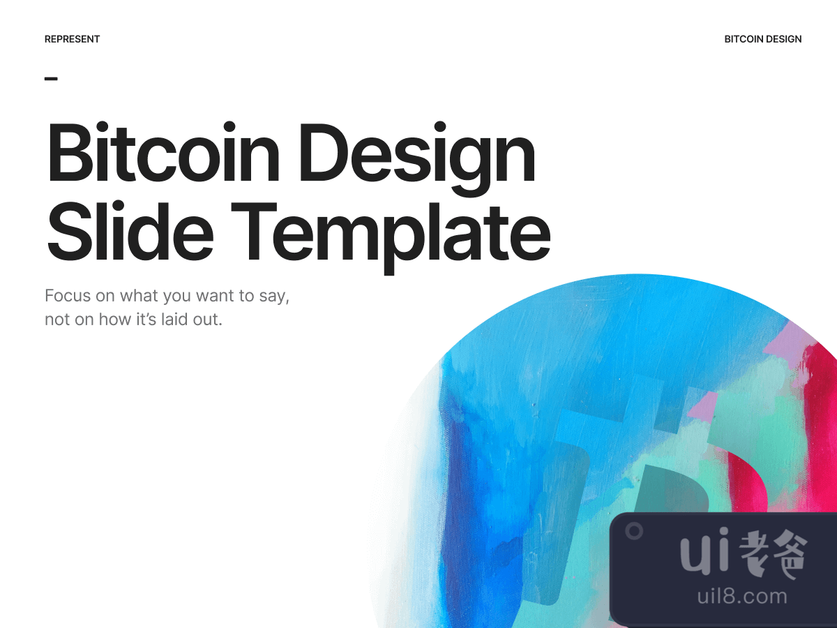 Bitcoin Design Slide Template for Figma and Adobe XD No 1