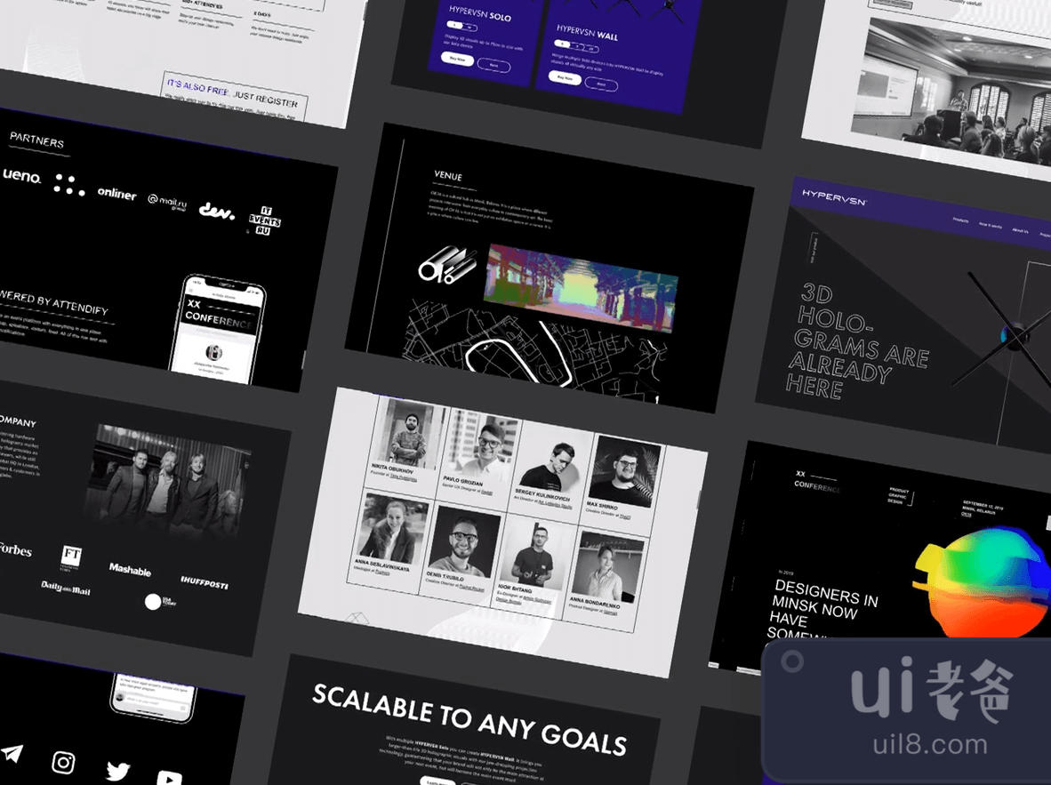 Concept Websites Showcase for Figma and Adobe XD No 1