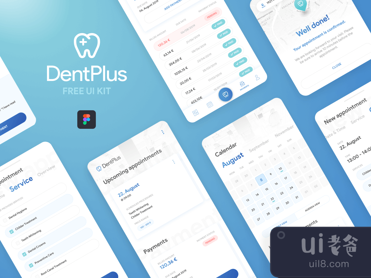 DentPlus UI Kit for Figma and Adobe XD No 1