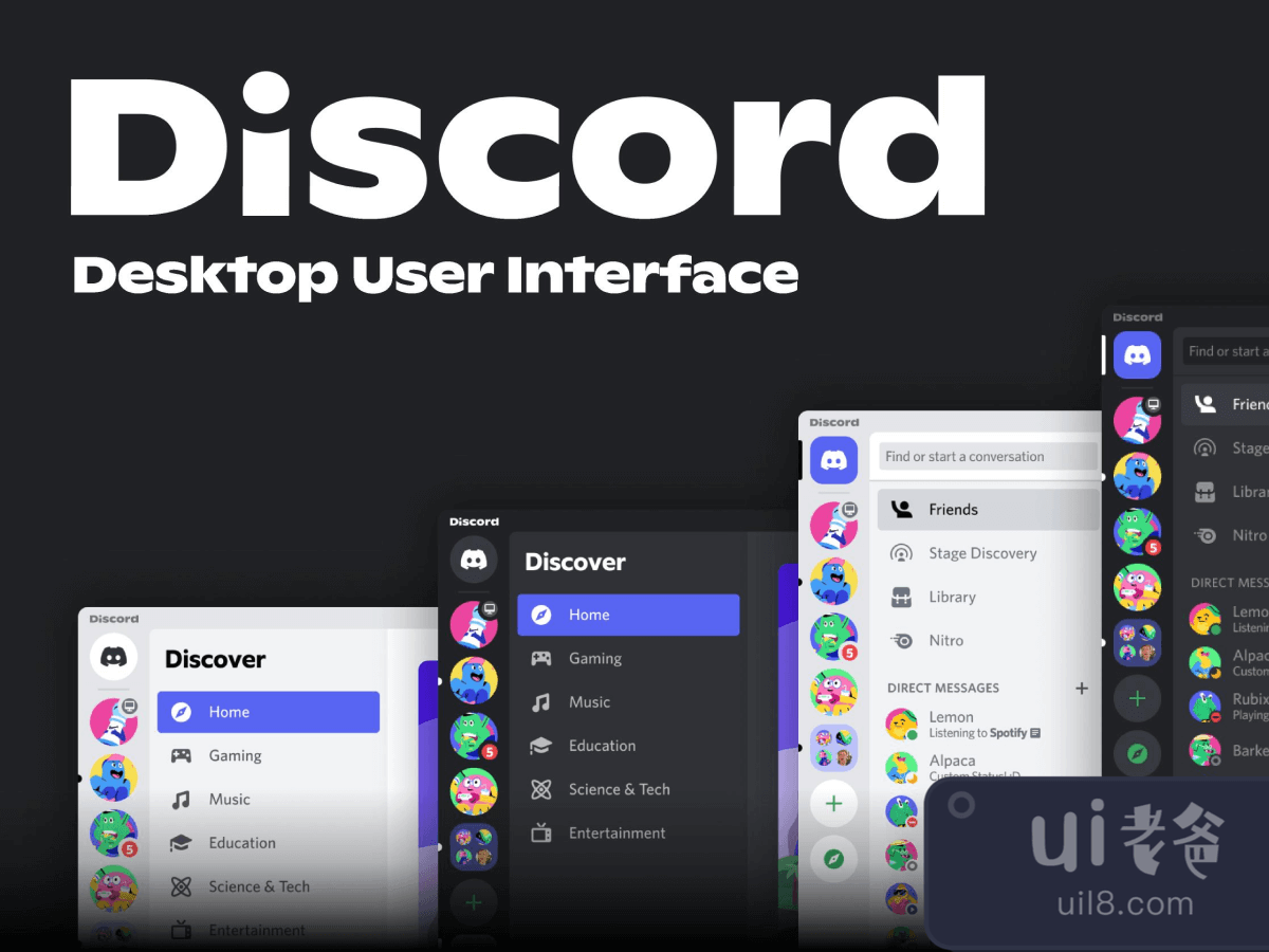 Discord Desktop UI Kit for Figma and Adobe XD No 1