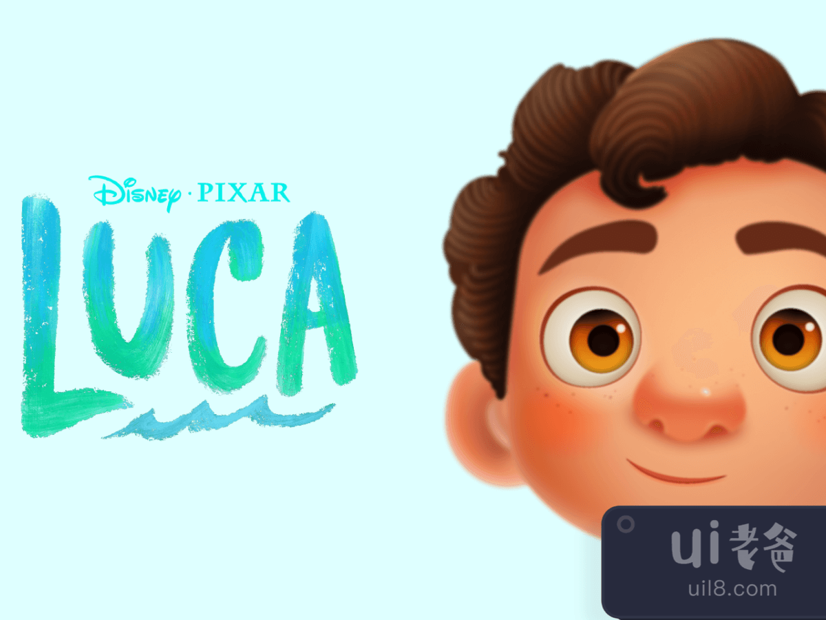 Disney Pixar Luca 3D Illustration & Animation for Figma and Adobe XD No 1