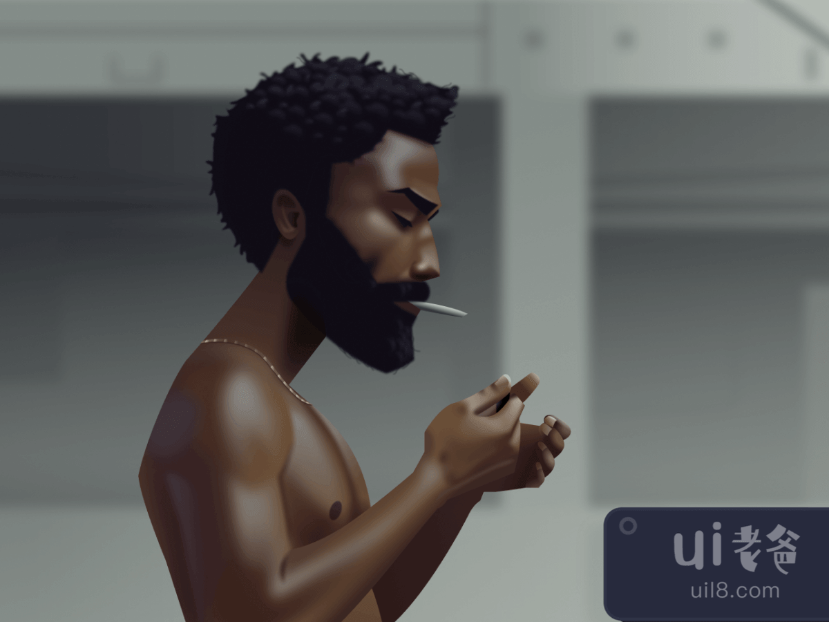 Donald Glover Vector Illustration for Figma and Adobe XD No 1