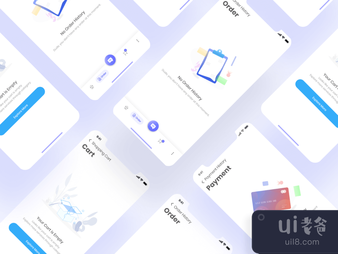 Empty App Screens Illustrations for Figma and Adobe XD No 1