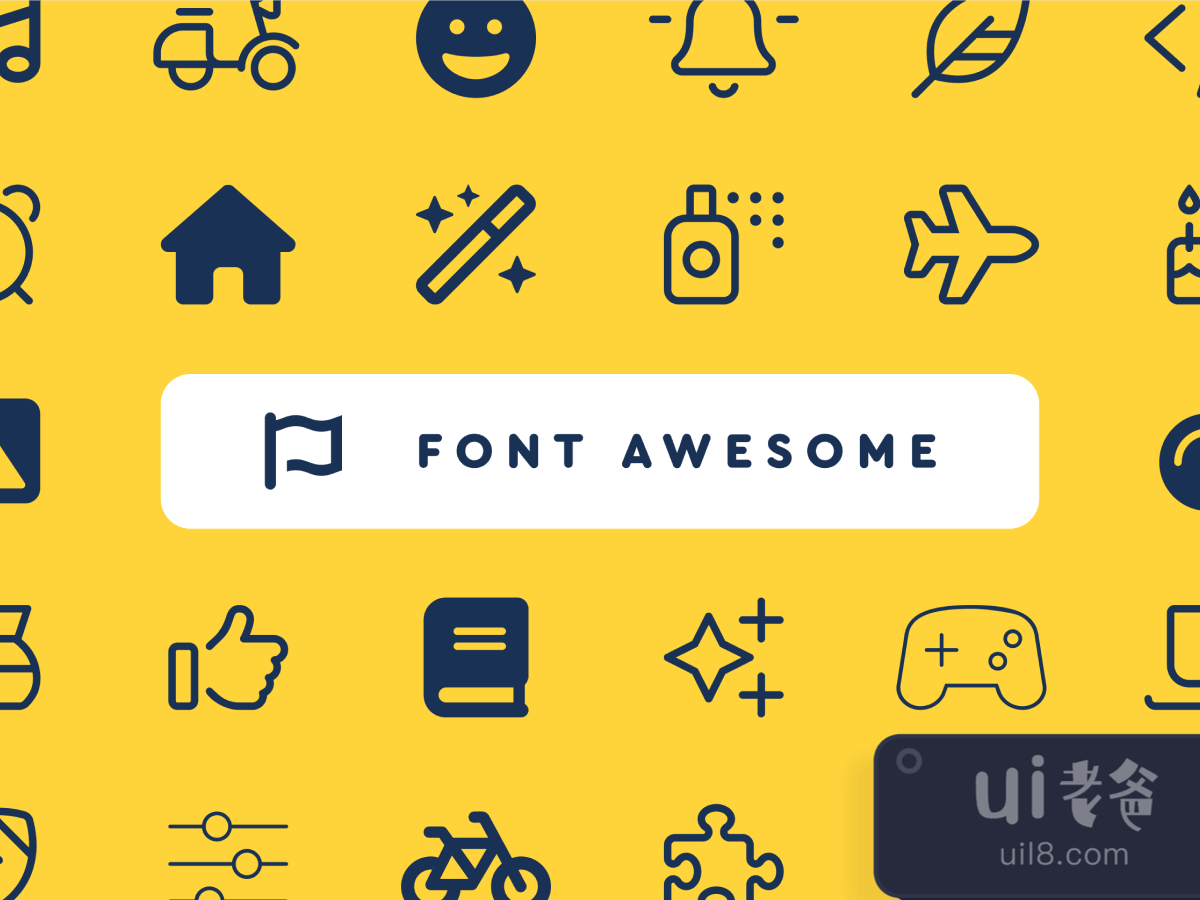 Font Awesome Icon Component for Figma and Adobe XD No 1