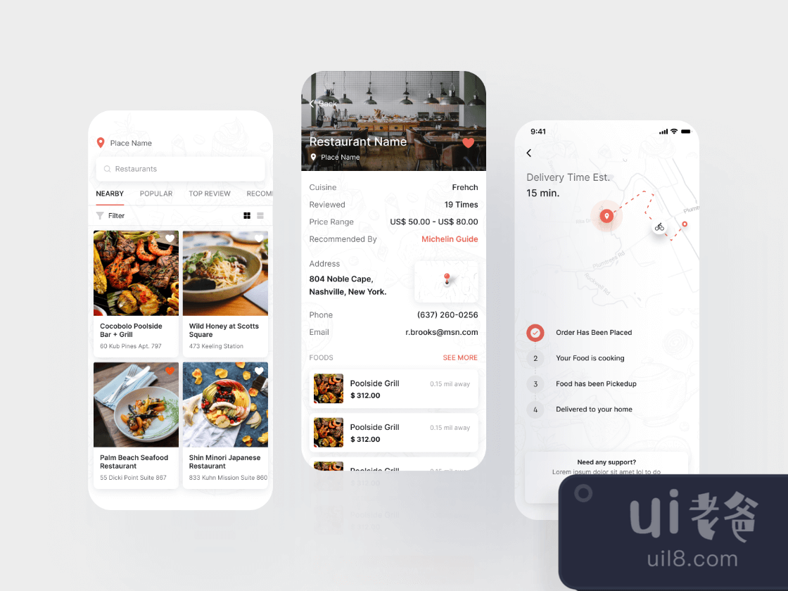 Food Delivery Restaurant for Figma and Adobe XD No 1