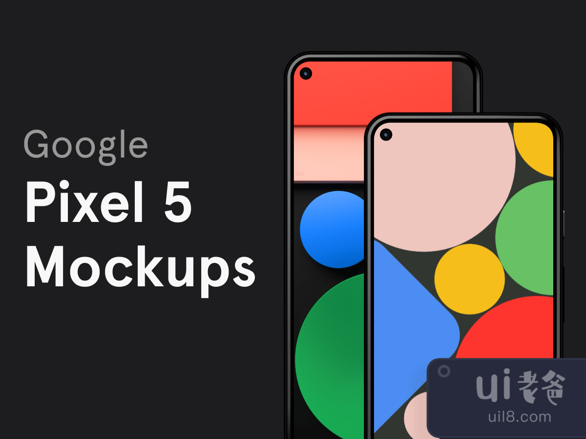 Google Pixel 5 Mockups for Figma and Adobe XD No 1