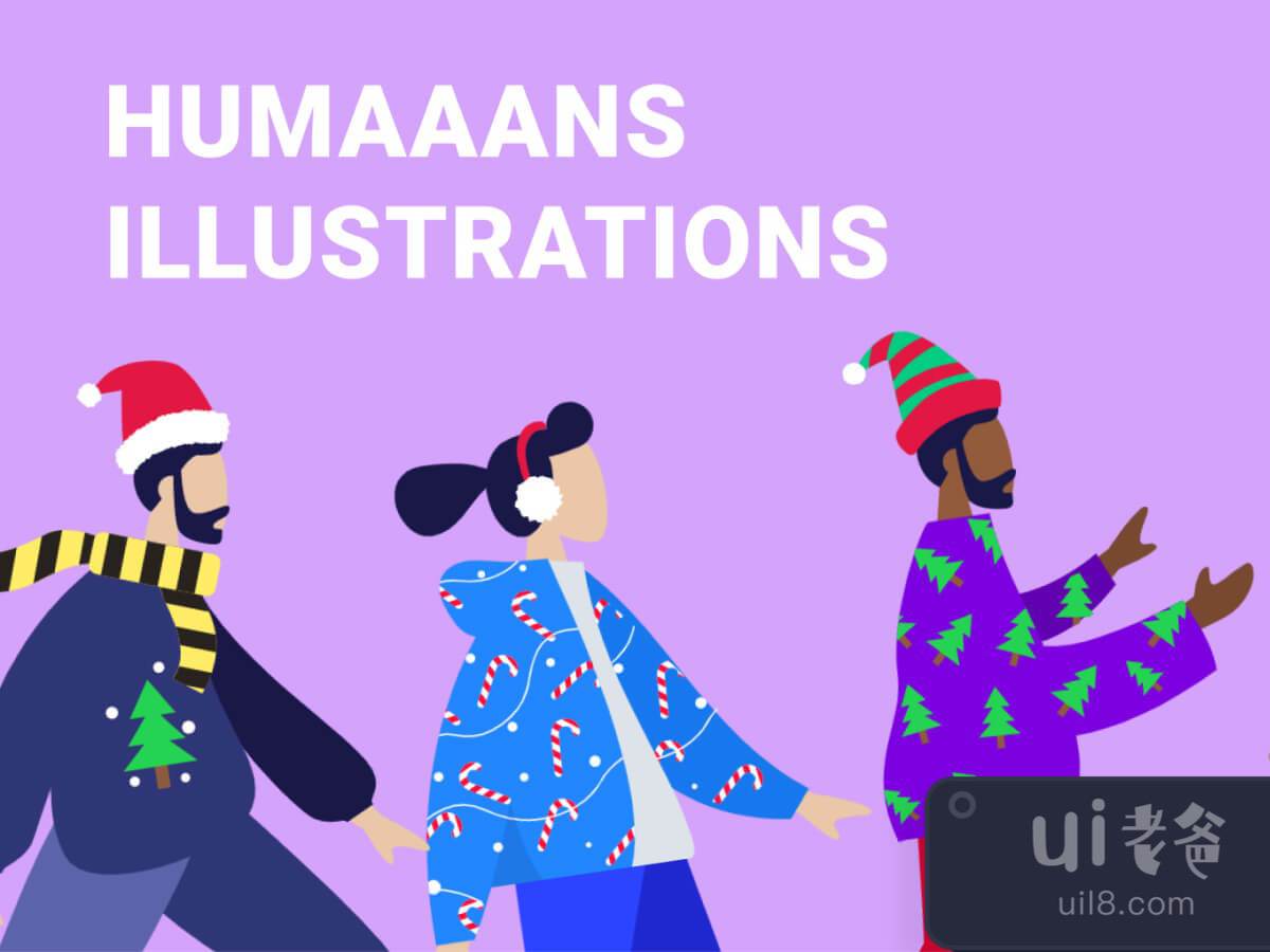 Humans Illustration Pack for Figma and Adobe XD No 1