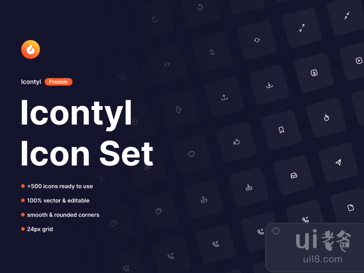 Icontyl  500+ Icons Pack for Figma and Adobe XD No 1