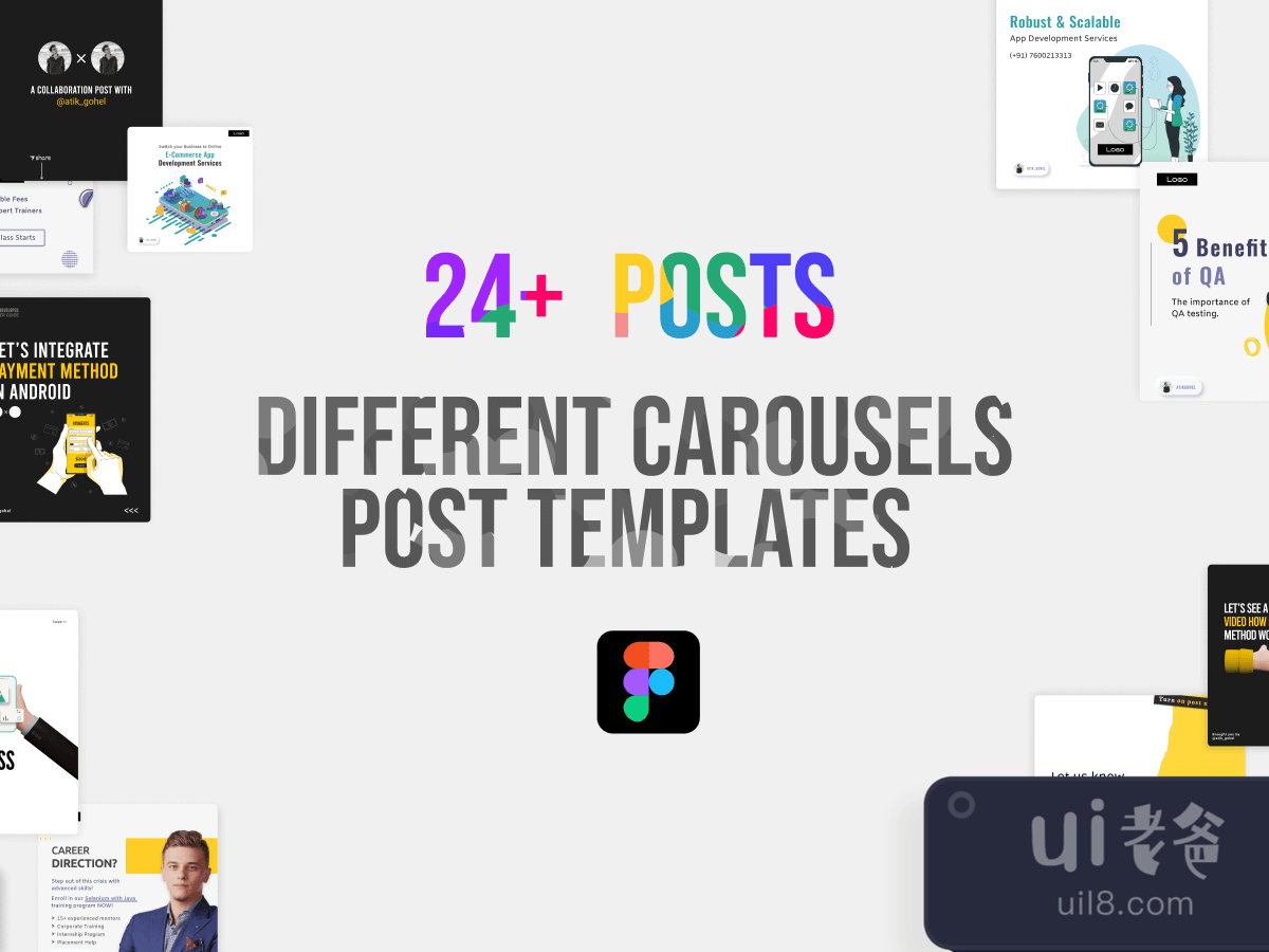 Instagram Carousel Templates for Figma and Adobe XD No 1