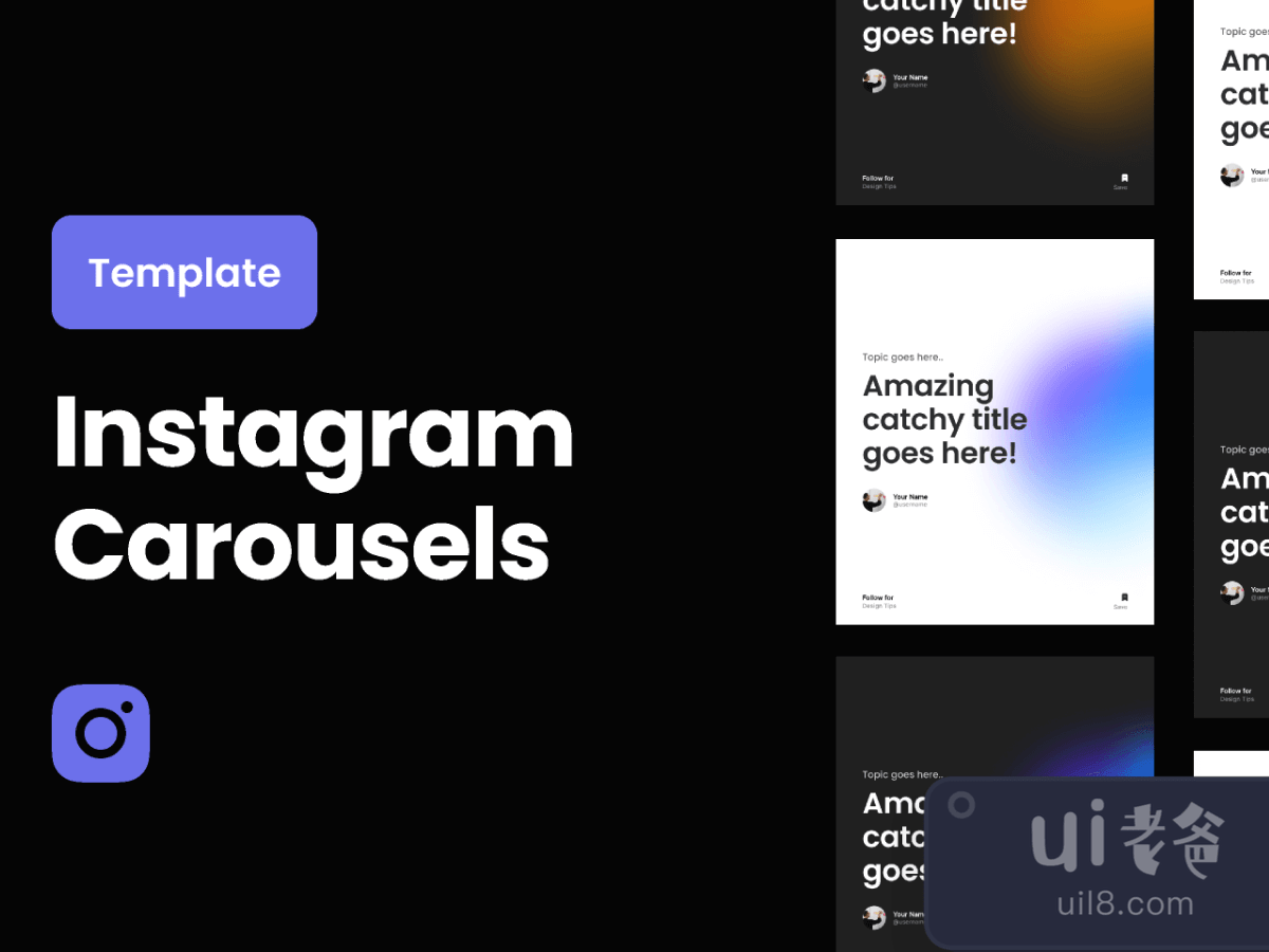 Instagram Carousels for Figma and Adobe XD No 1