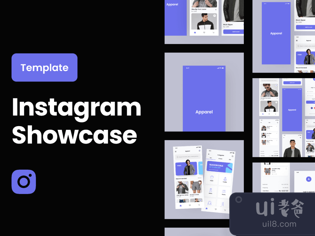 Instagram Showcase Templates for Figma and Adobe XD No 1