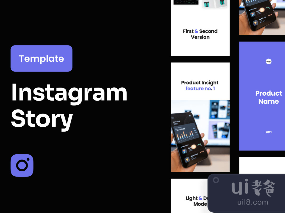 Instagram Story Template for Figma and Adobe XD No 1