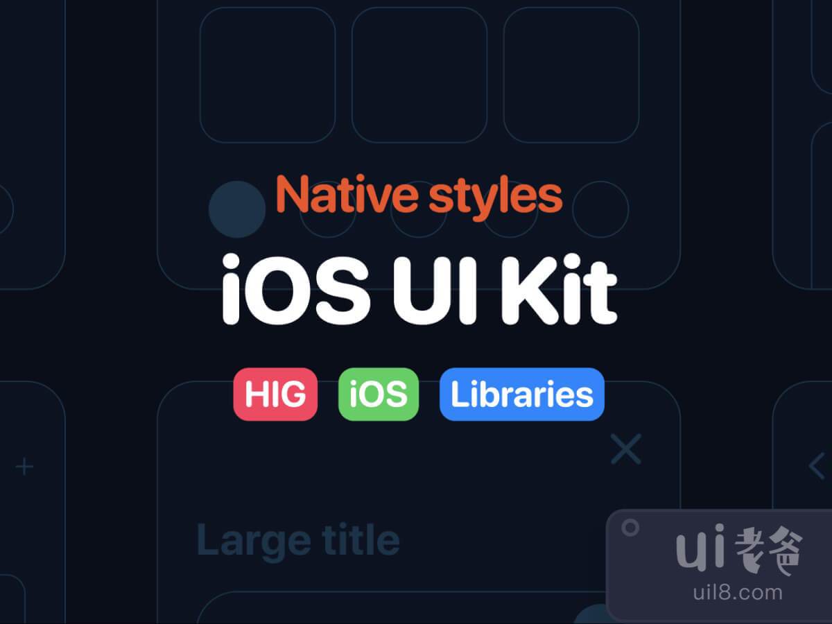 iOS Native Styles UI Kit for Figma and Adobe XD No 1