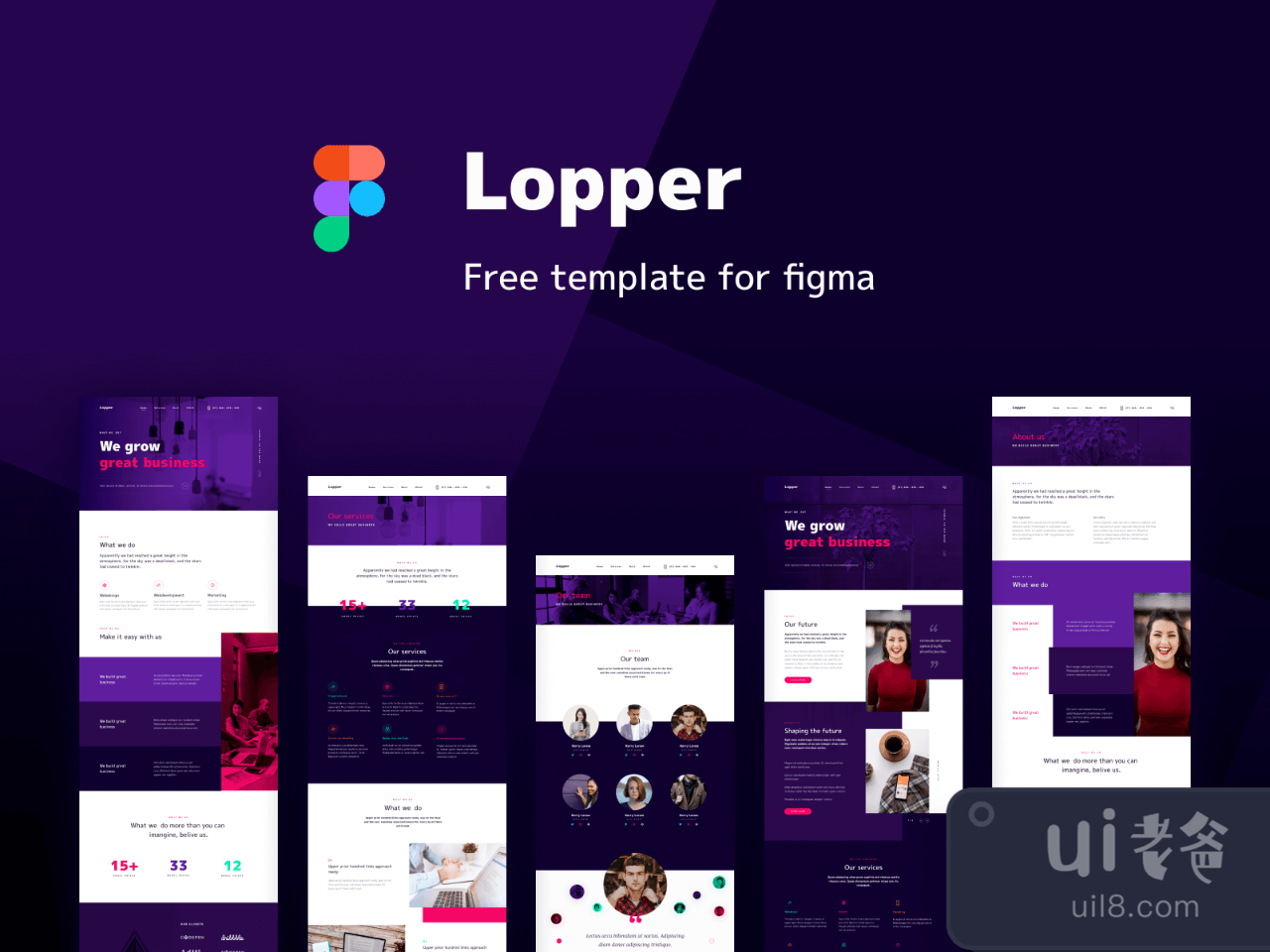 Lopper Website Template for Figma and Adobe XD No 1