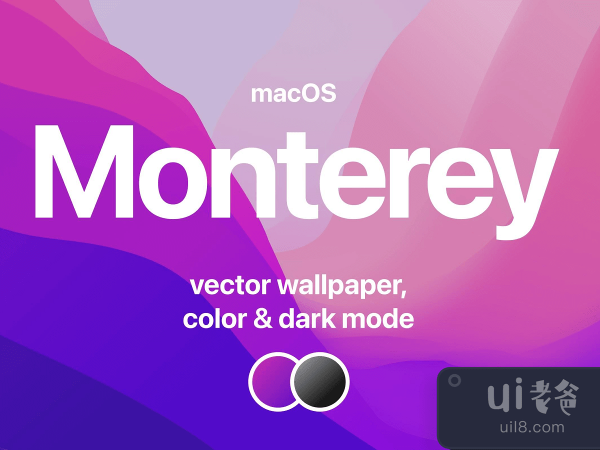 macOS Monterey Vector Wallpaper for Figma and Adobe XD No 1