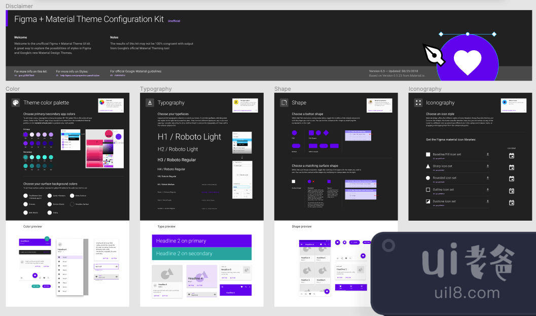 Material Design Kit for Figma and Adobe XD No 1