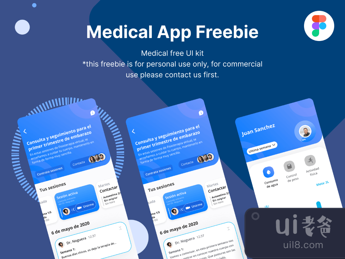 Medical UI Kit for Figma and Adobe XD No 1