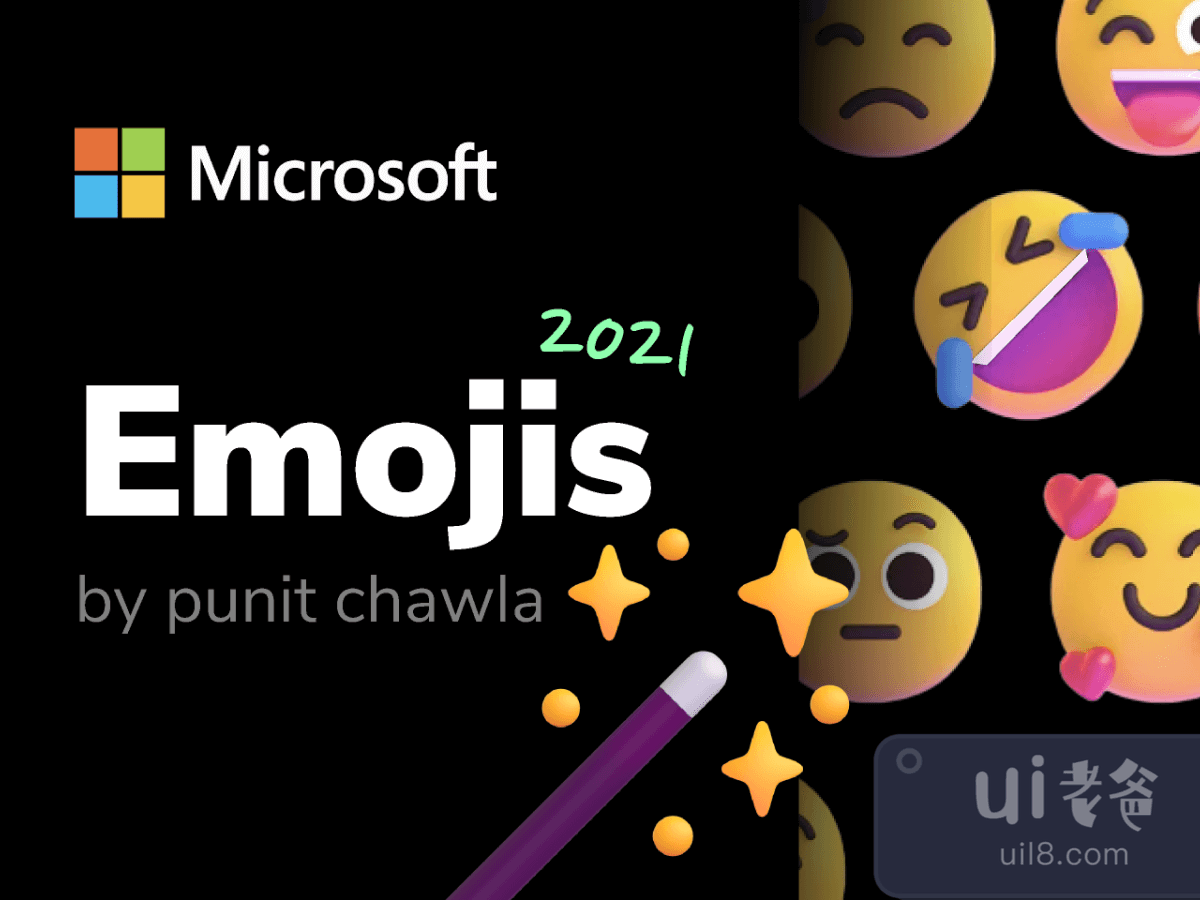 Microsoft Emojis 2021 for Figma and Adobe XD No 1