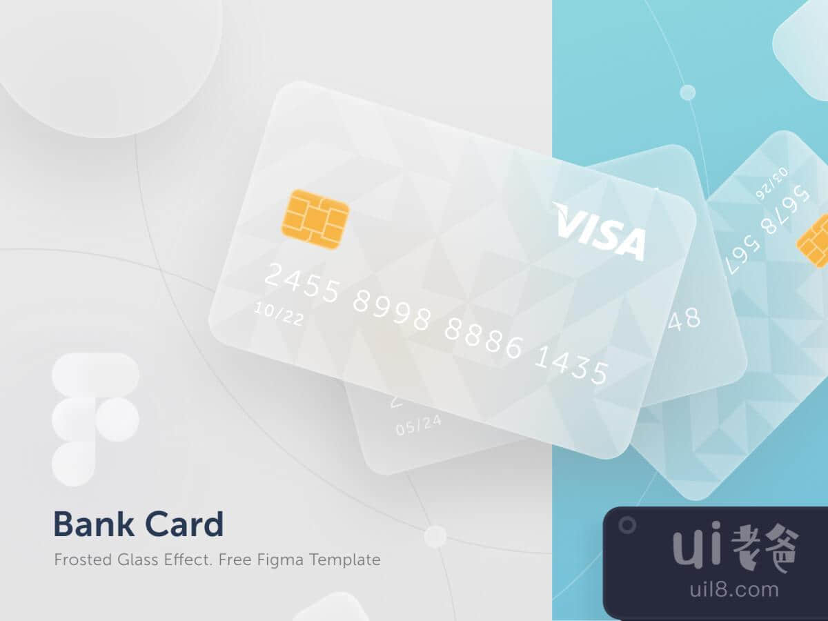 Neumorphic Bank Card for Figma and Adobe XD No 1