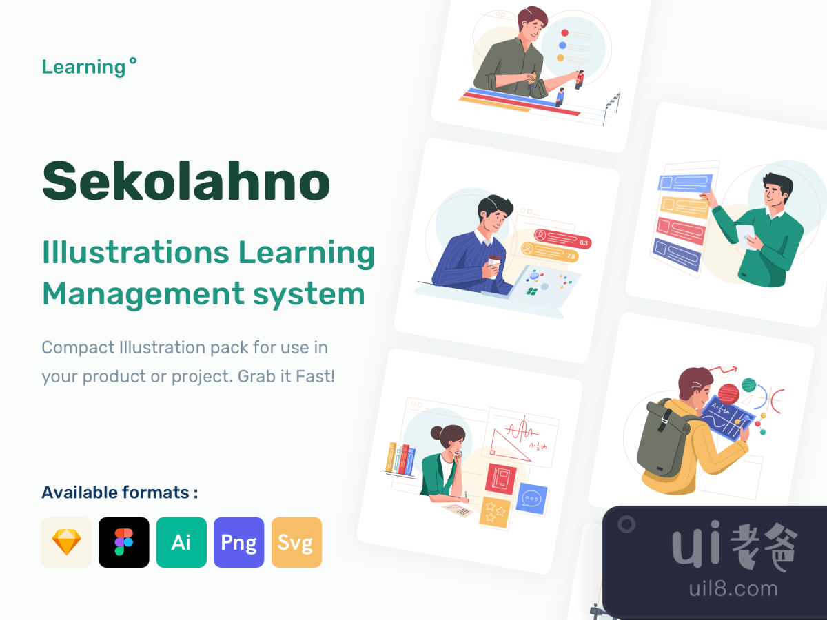 Online Classes Illustrations for Figma and Adobe XD No 1