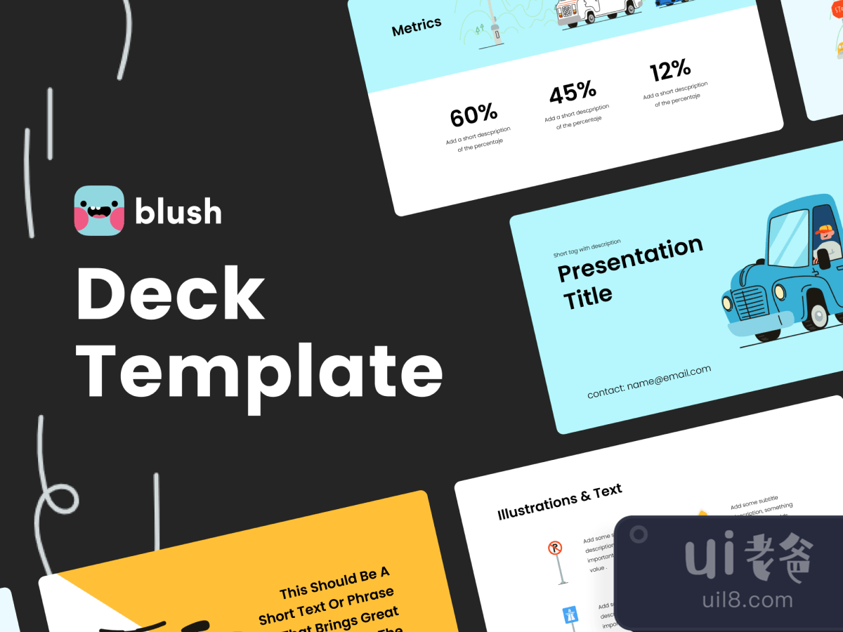 Pitch Deck Template for Figma and Adobe XD No 1