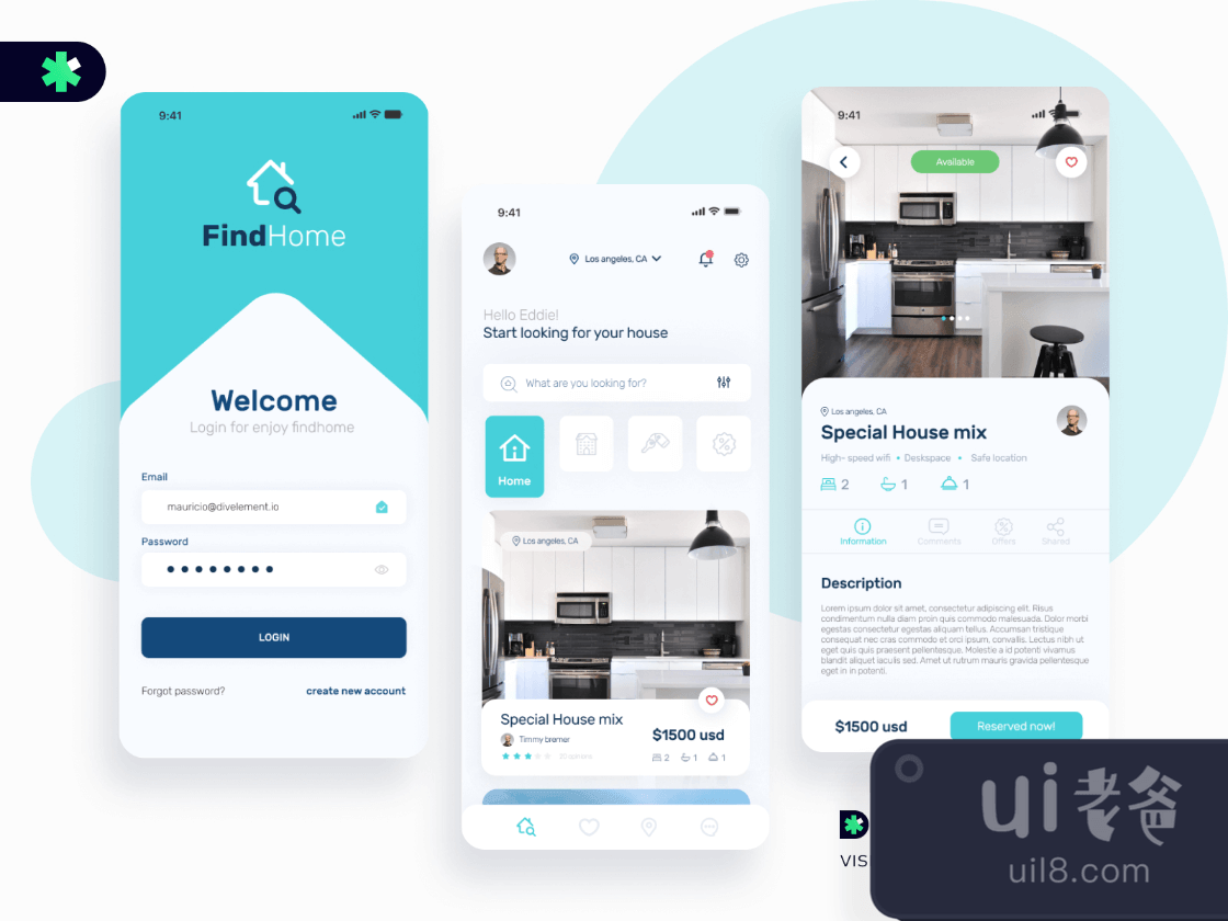 Rent Concept for Figma and Adobe XD No 1