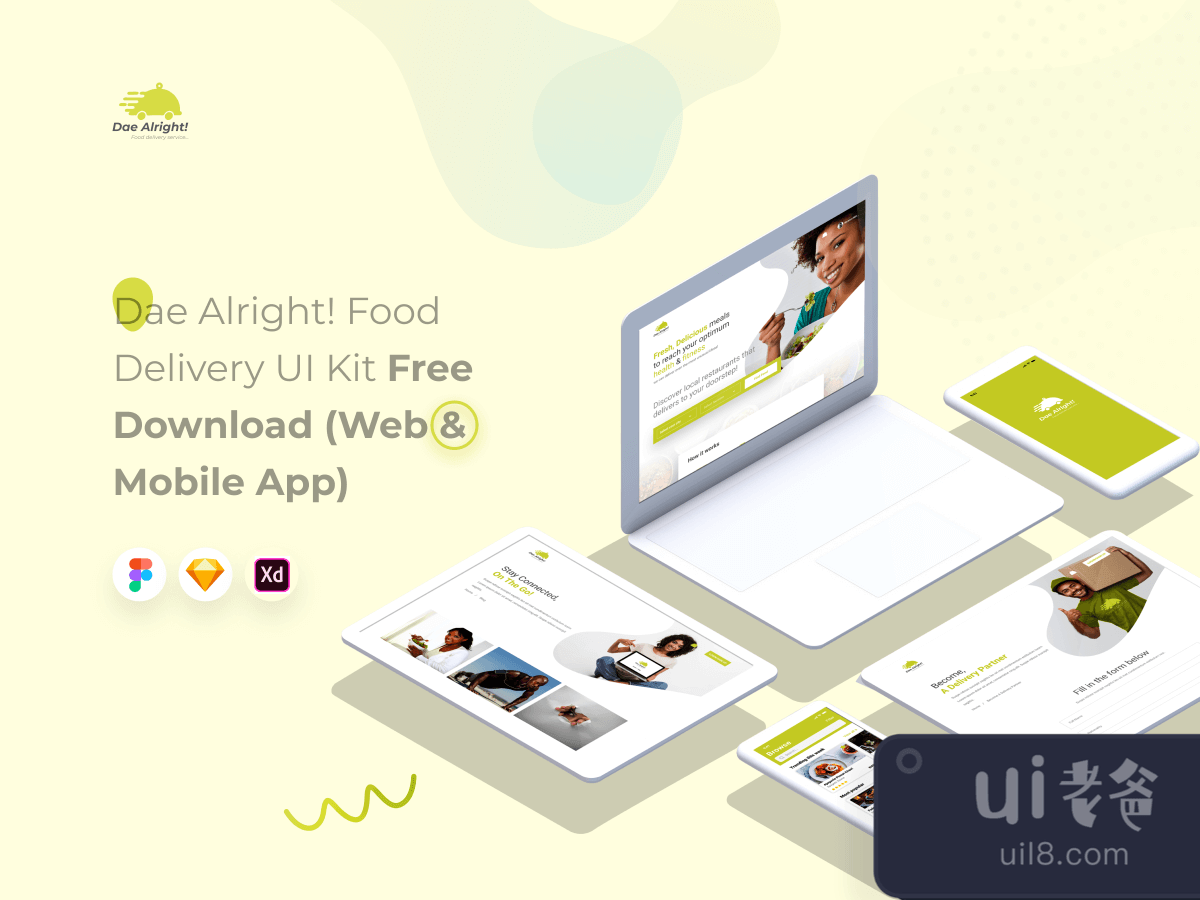 Restaurant UI Kit for Figma and Adobe XD No 1