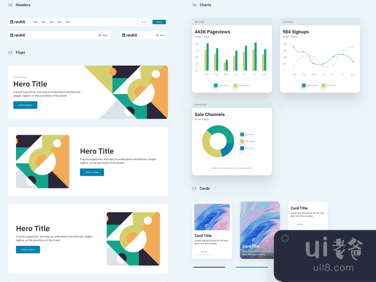 Revkit Design System UI Kit for Figma and Adobe XD No 1