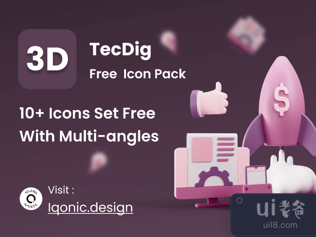 SEO 3D Icons Pack for Figma and Adobe XD No 1