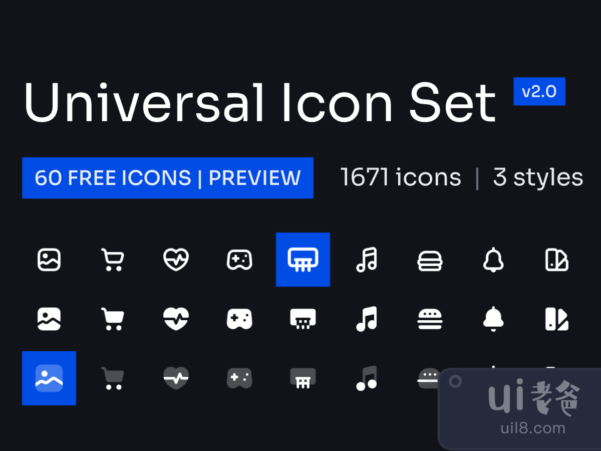 Universal Icon Set for Figma and Adobe XD No 1