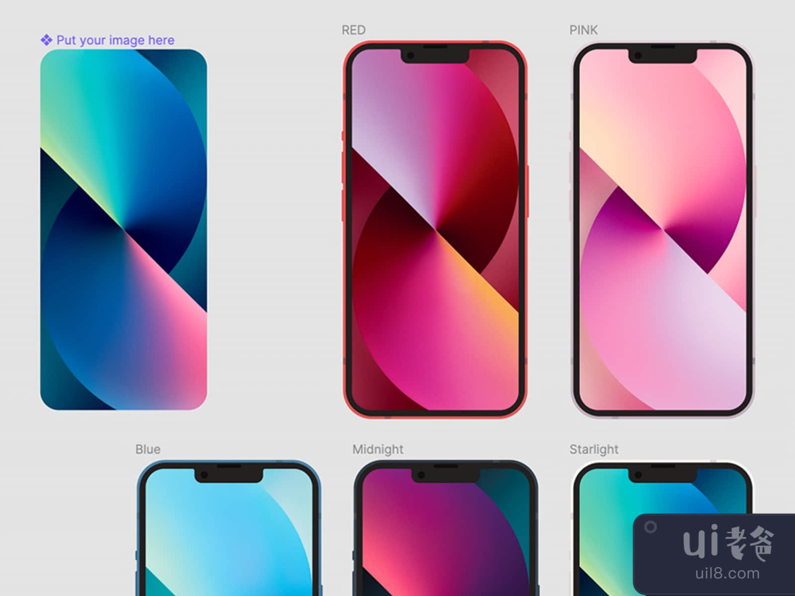 FREE iPhone 13 Mockup for Figma and Adobe XD No 1