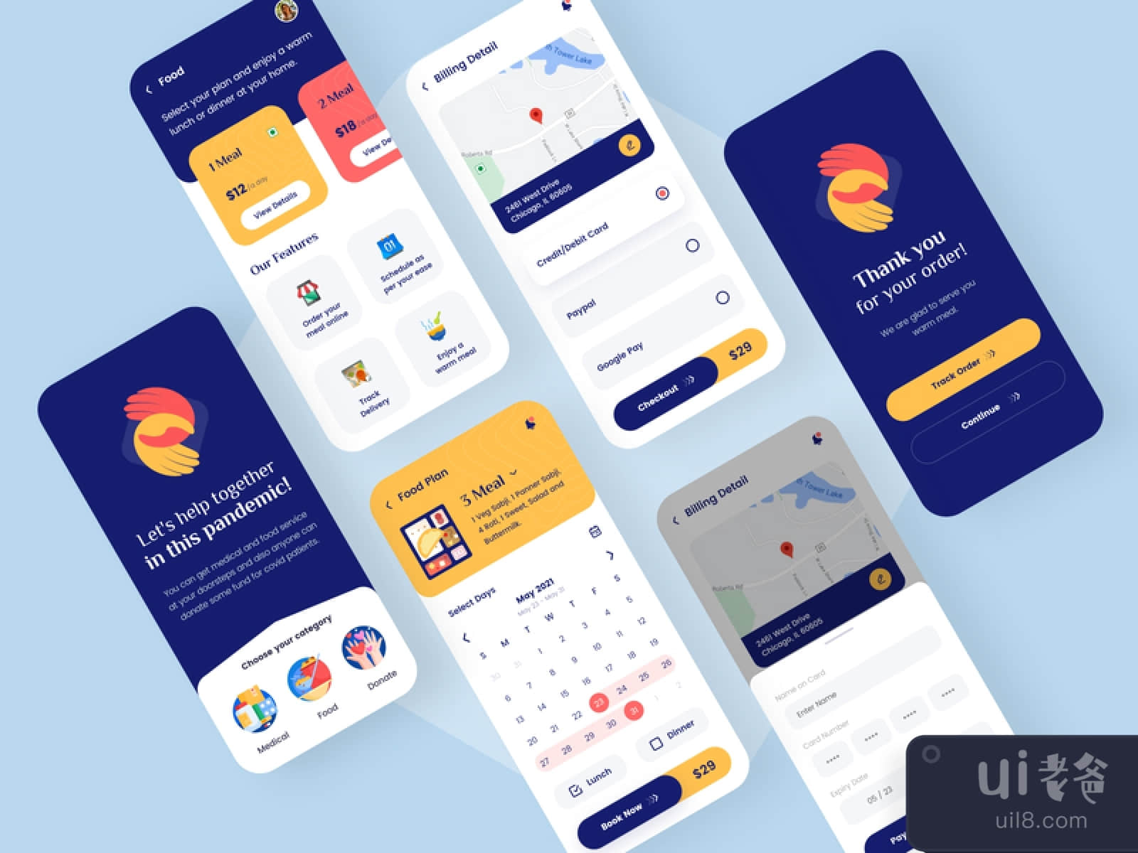 Fundraising App Design for Figma and Adobe XD No 1