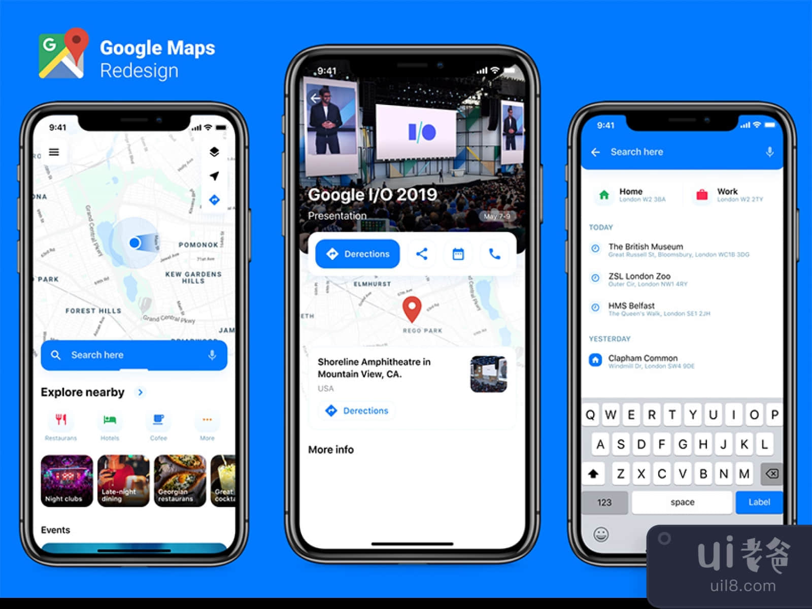 Google Map Redesign for Figma and Adobe XD No 1