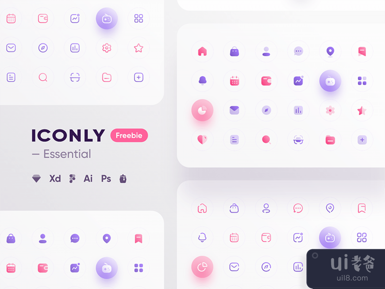 Iconly  Essential icons for Figma and Adobe XD No 1