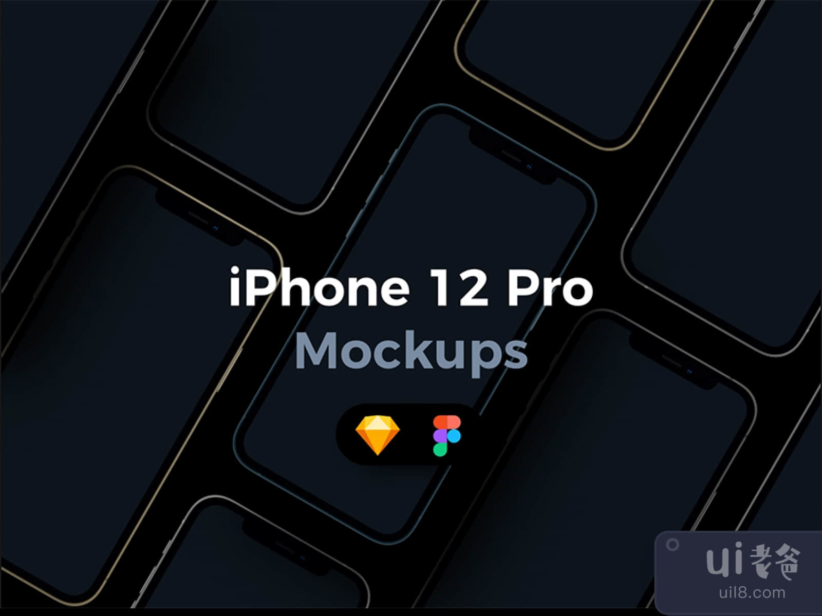 iPhone 12 Pro Mockup for Figma and Adobe XD No 1