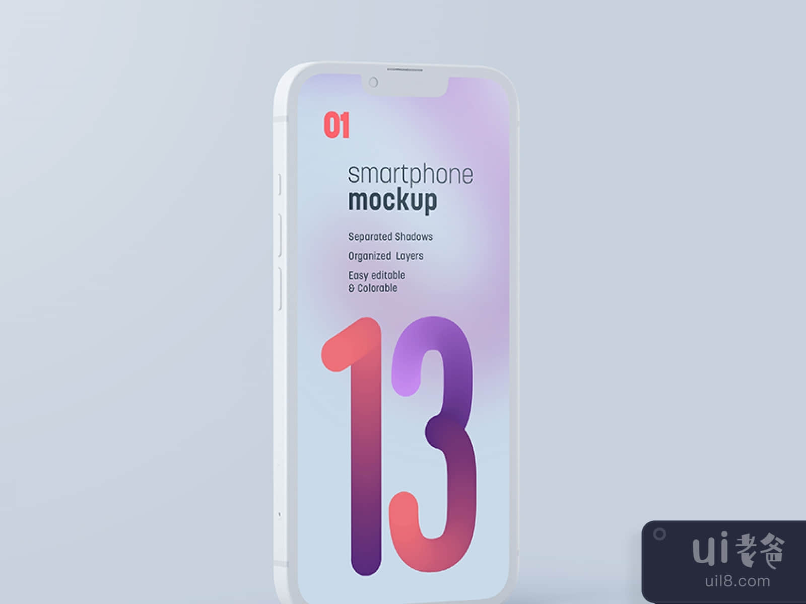 iPhone 13 Clay PSD Mockup for Figma and Adobe XD No 1
