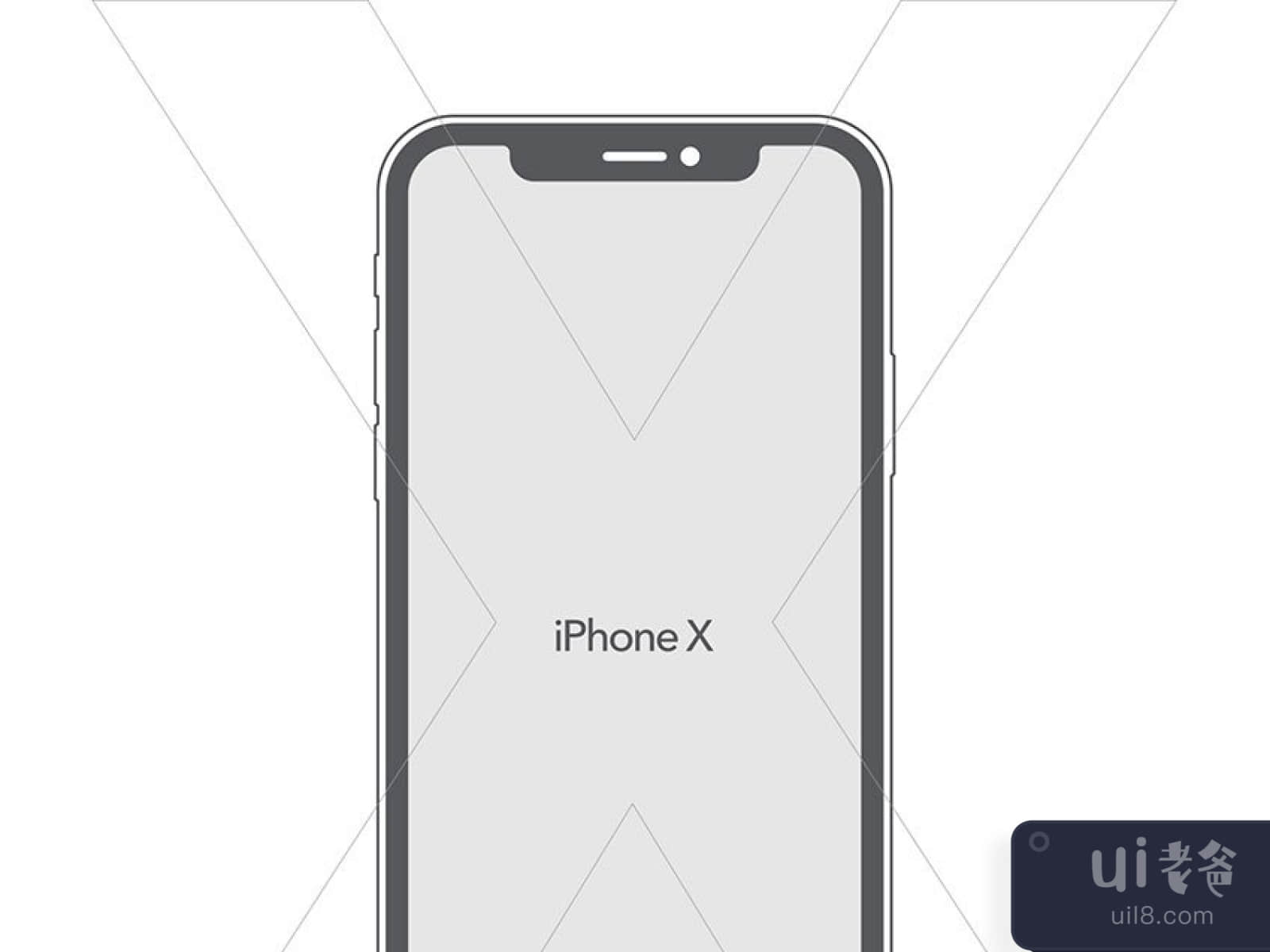 iPhone X Vector Mockup for Figma and Adobe XD No 1