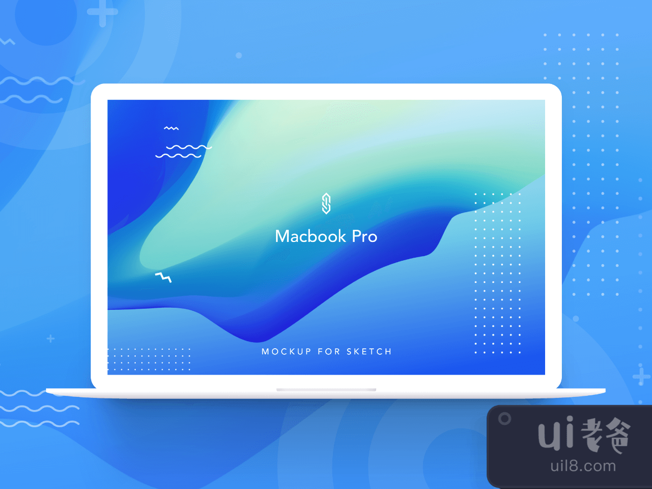 MacBook Pro White Mockup for Figma and Adobe XD No 1