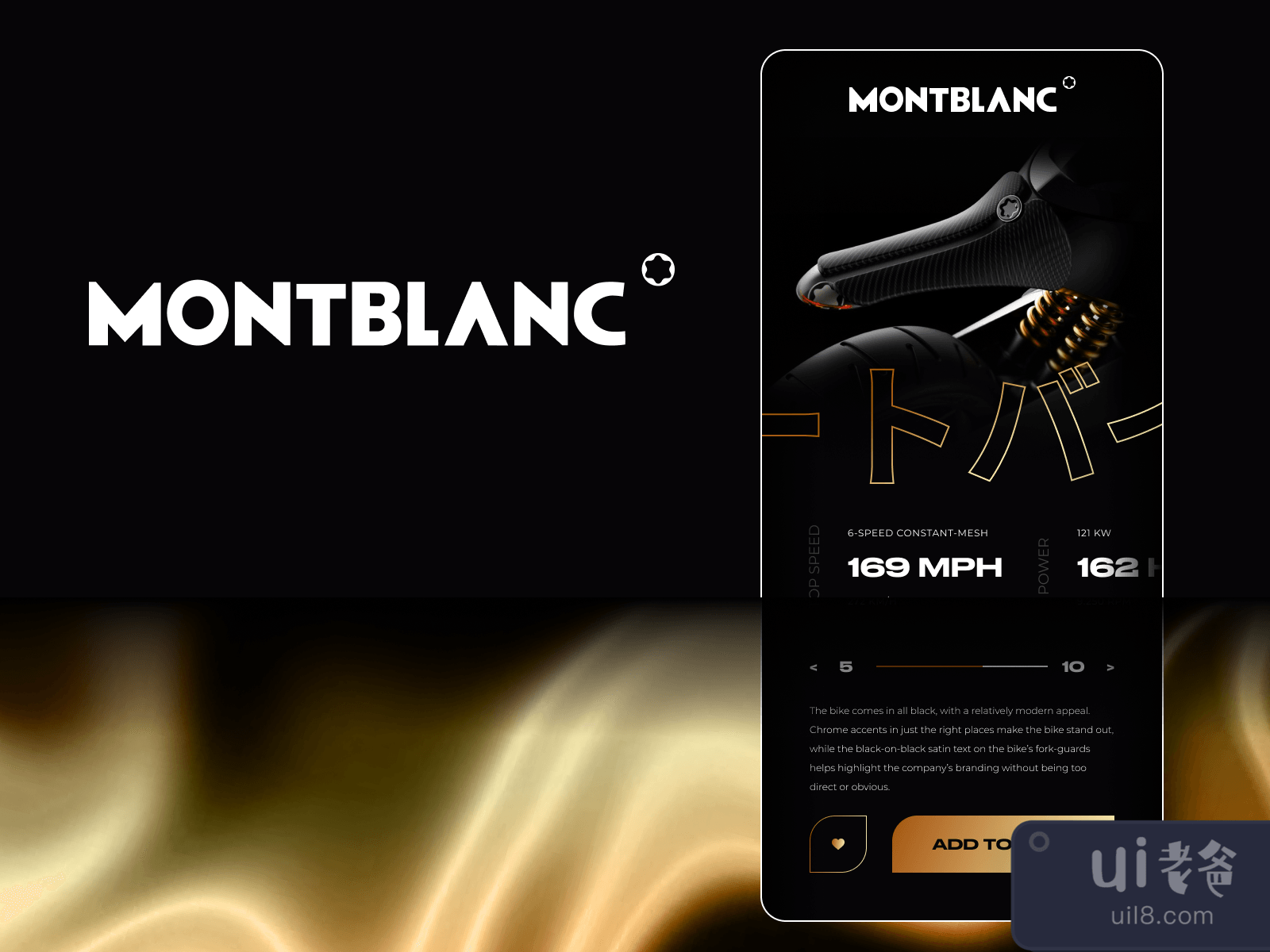 Montblanc  Motorcycle Mobile App for Figma and Adobe XD No 2