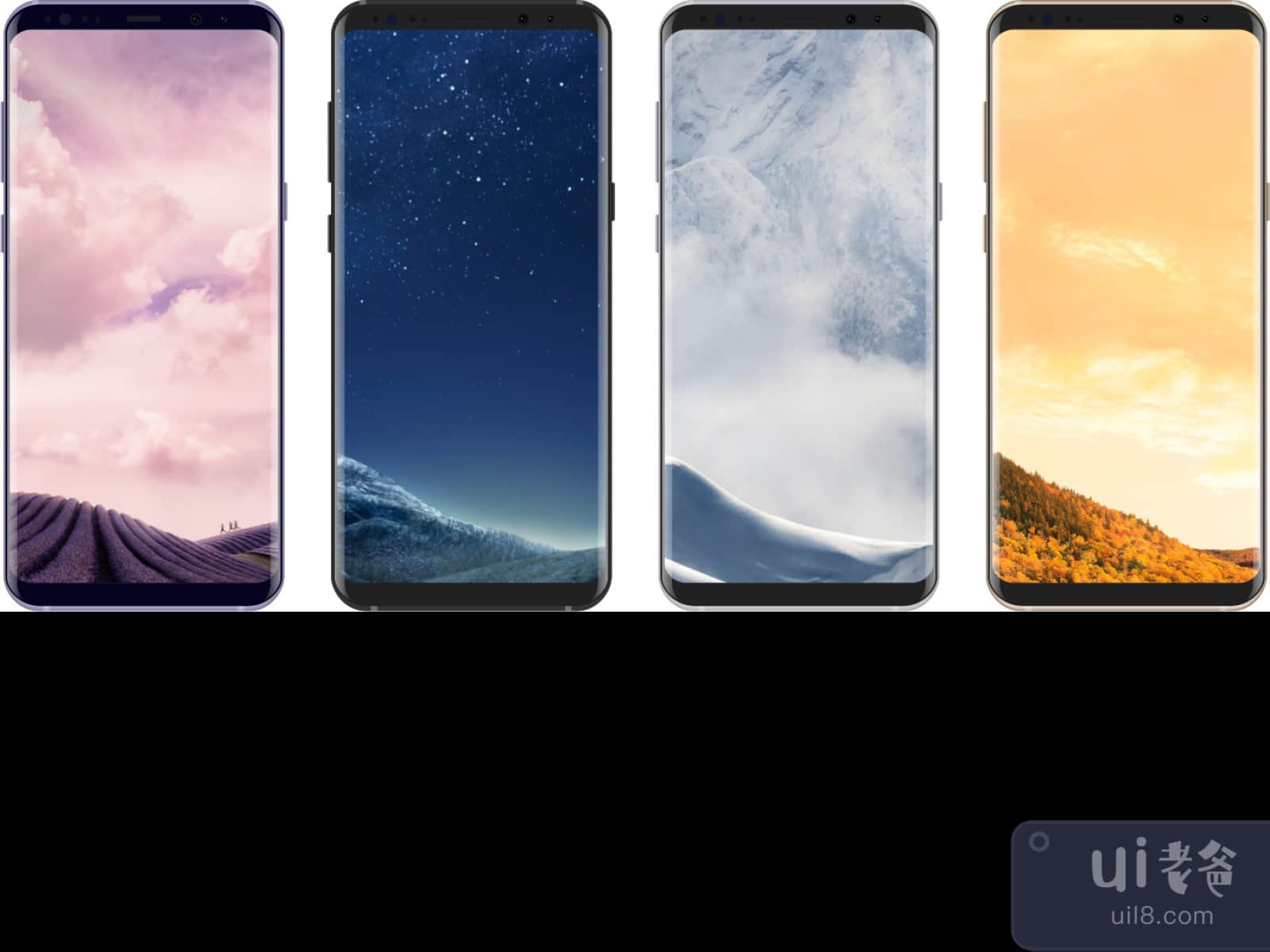 Samsung Galaxy S8 Mockups for Figma and Adobe XD No 1